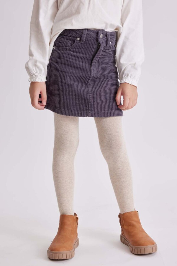 Falda pana Gris