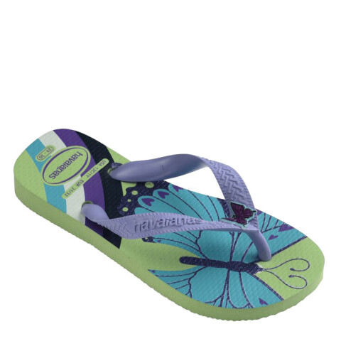 Sandalias Infantiles Havaianas Kids Fantasy Amarillo Limón - Lila