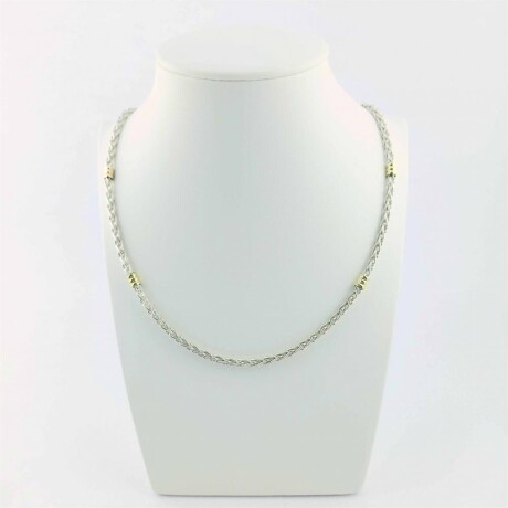 Gargantilla de plata 925 con double de oro 18k. 50 cm Gargantilla de plata 925 con double de oro 18k. 50 cm