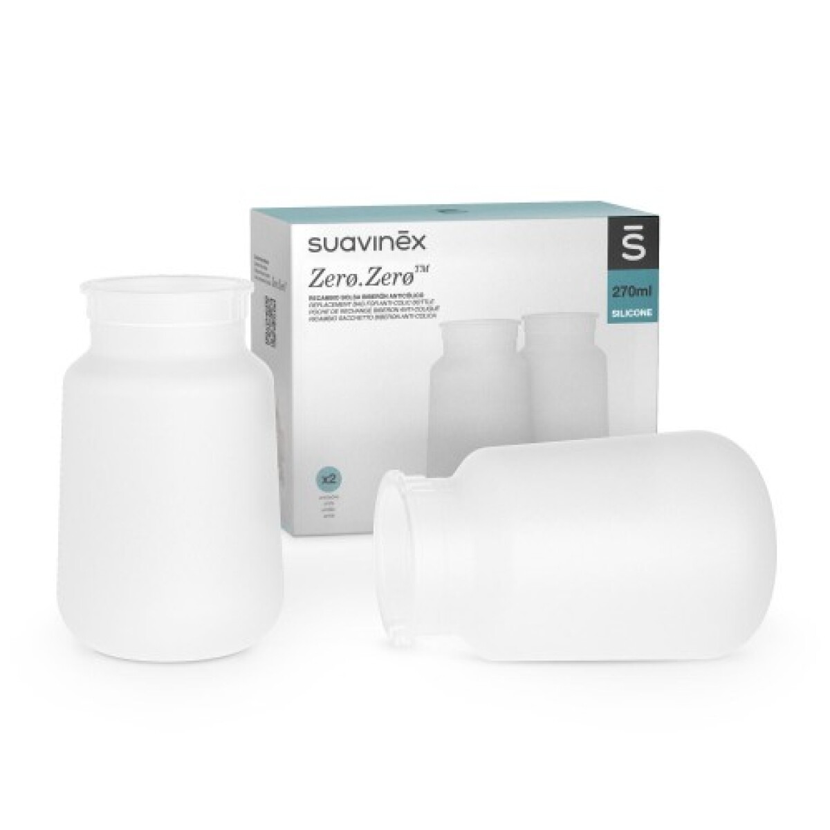Packx2 Repuestos bolsa mamadera suavinex zero 270 ml 