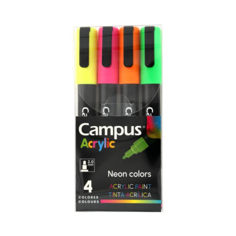 Marcador Campus Acrylic x 4 Neon Marcador Campus Acrylic x 4 Neon