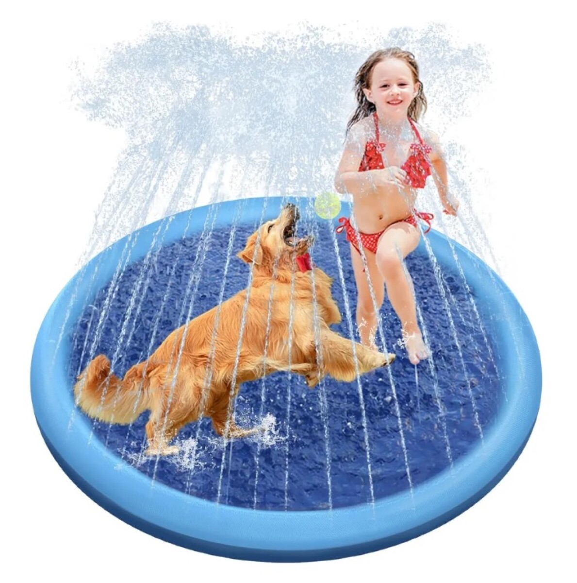 Bañera Piscina Azul Resistente con Sistema de Riego 