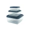 RECIPIENTES RUBBY FRESHLIFE SET X3 GRIS