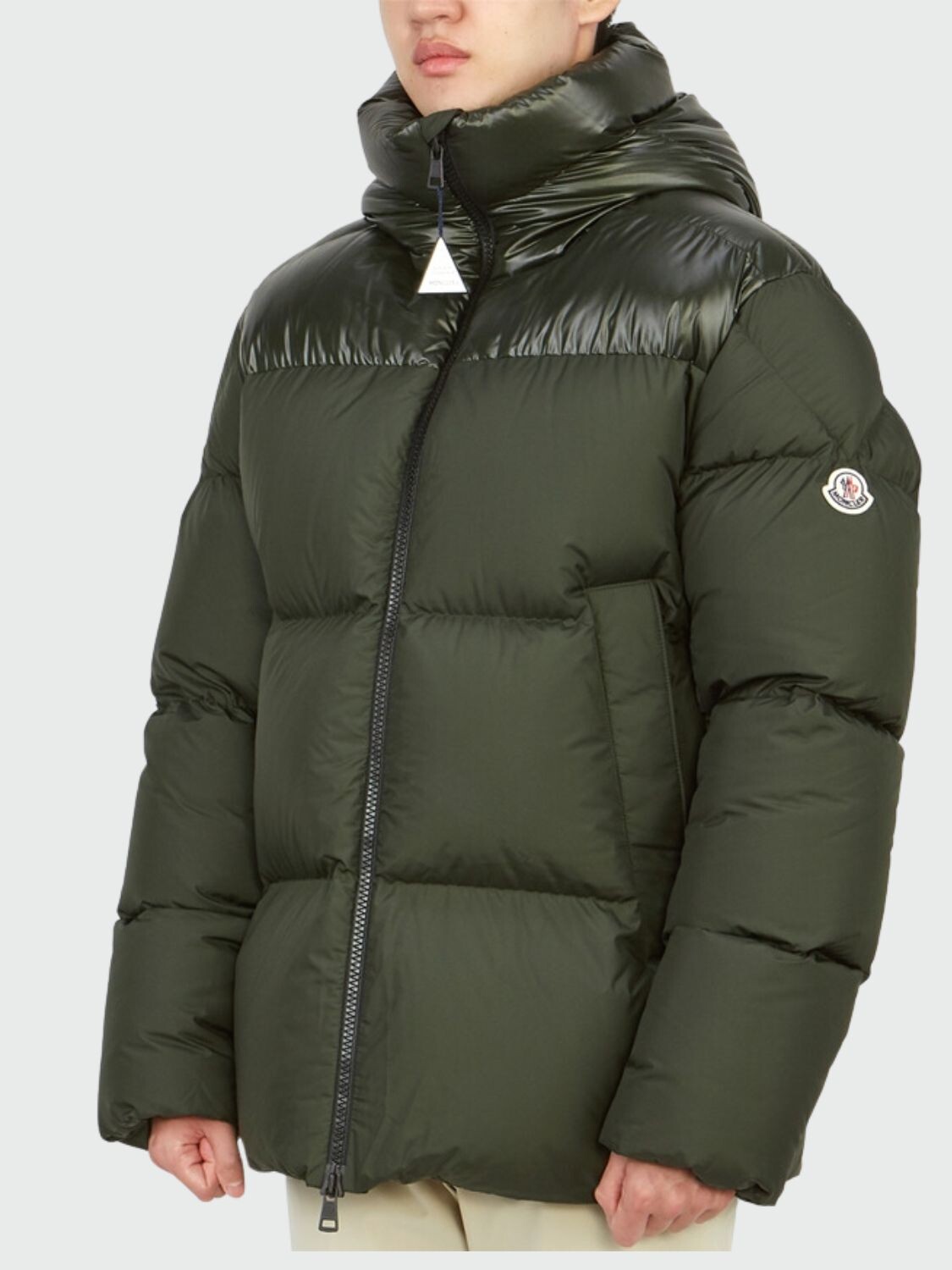 Moncler -Chaqueta impermeable con capucha rellena de plumas, Damavand Verde