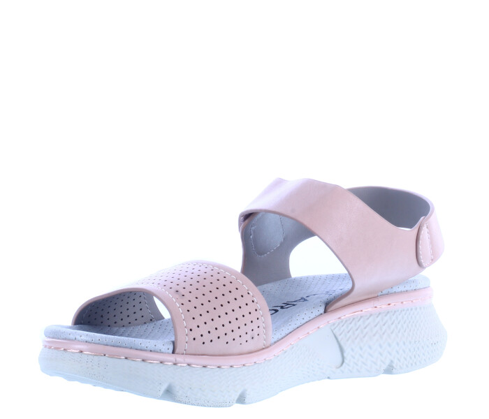 Sandalia BREA con calados y tobillera con velcro Pink