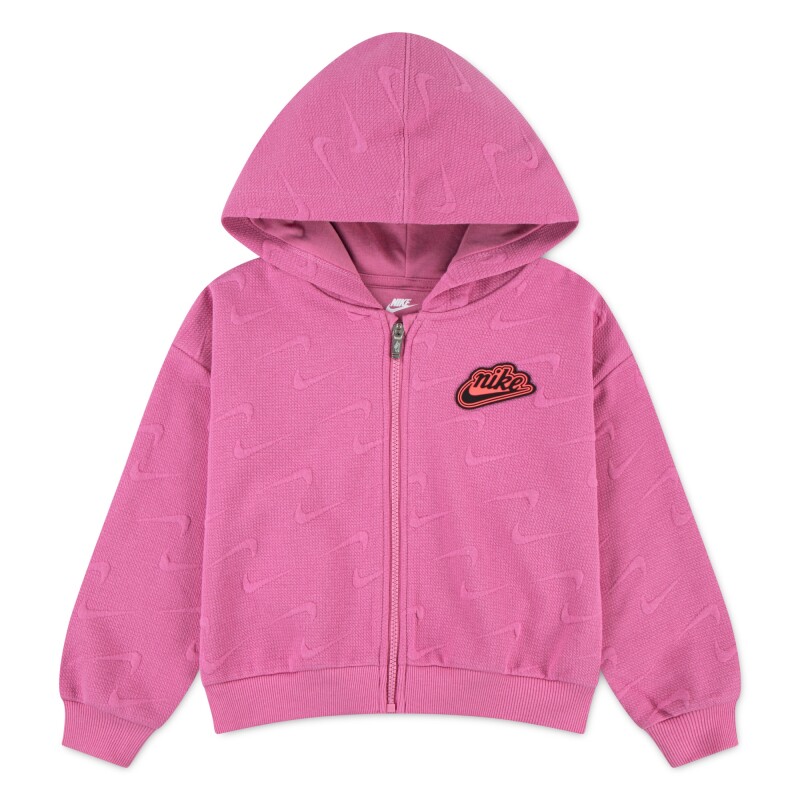 Abrigo New Impressions Fz Hoodie de Niña Rosado