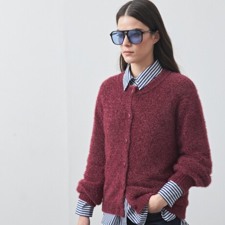 CARDIGAN COYOACÁN Bordó Merlot
