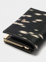 Cartera De Piel Estampado Animal negro