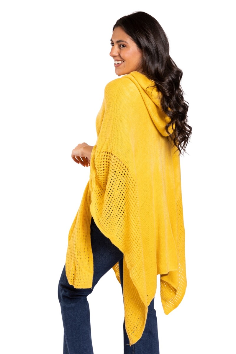 CHERRY PONCHO - MUSTARD 