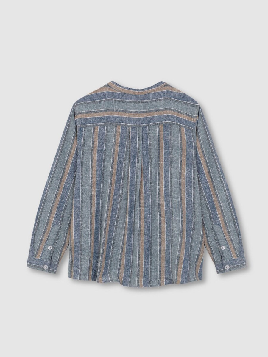 Camisa Panadera Rayas Camel