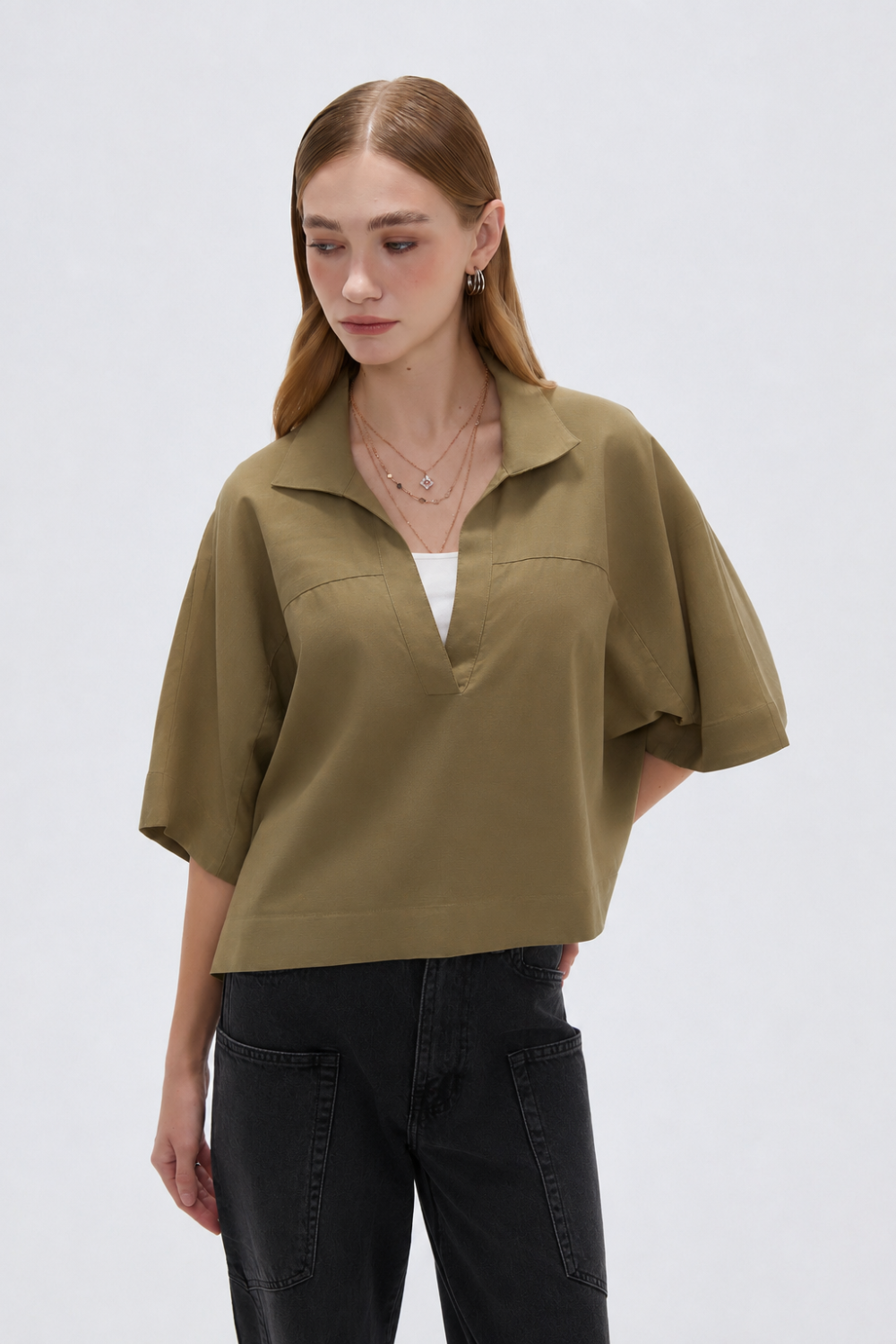 Blusa Kolvir Verde Oliva Claro