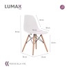 Juego de comedor Con Mesa Circular de 80cm + 4 Sillas Eames Naranja/Blanco