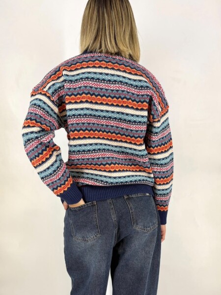 SACO SLOWLY 2446 ESTAMPADO AZUL