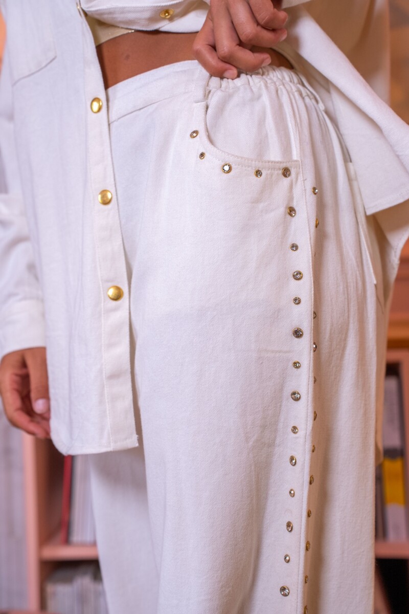 PANTALON DENIM Blanco