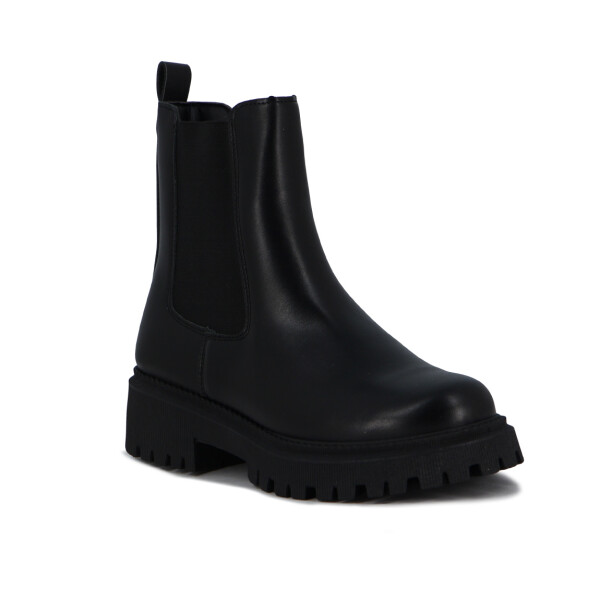 Darkness Botin De Dama Casual Con Elastico Suela Baja Negro