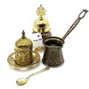 Set de café completo para uno Dorado