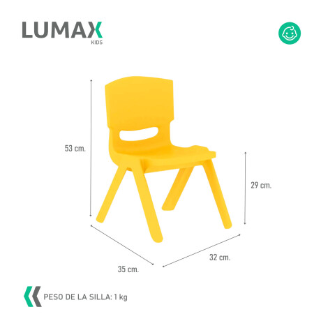 Silla para niños en plástico inyectado colores Amarillo