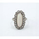 Anillo Oro 18K Blanco, Brillantes Y Opalo Anillo Oro 18K Blanco, Brillantes Y Opalo
