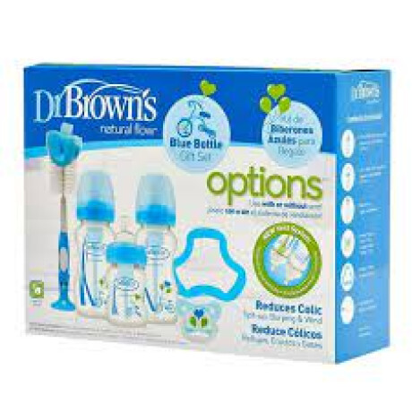 Kit Regalo Dr Brown's Color Azul Boca Ancha Completo Options Kit Regalo Dr Brown's Color Azul Boca Ancha Completo Options