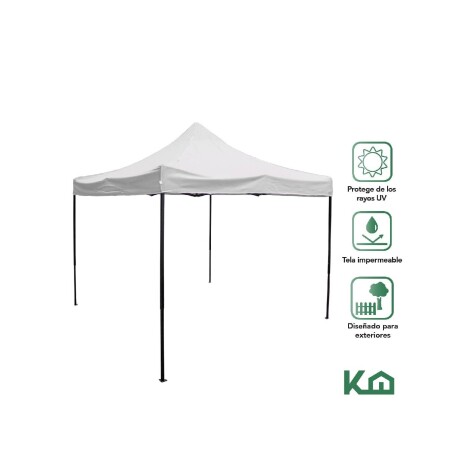 Gazebo reforzado toldo carpa 3x3mt Blanco Acero Gazebo reforzado toldo carpa 3x3mt Blanco Acero
