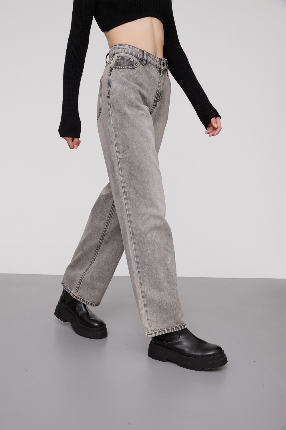 Pantalon Puffs Gris Claro