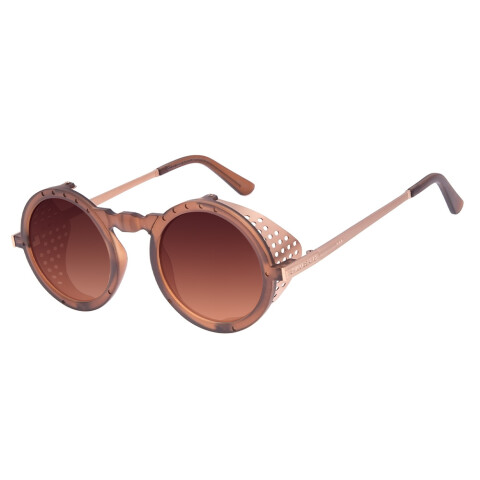 Lentes De Sol Alok Redondo - Unisex Gradiente Marón/Mate