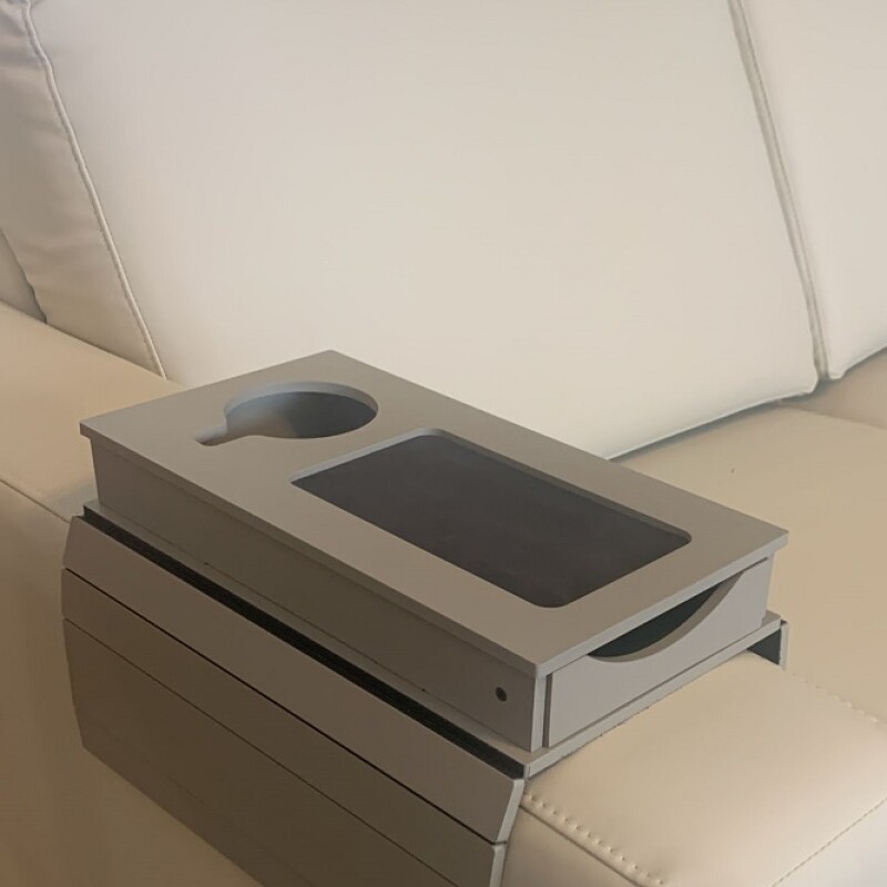 BANDEJA PARA SOFA CON CAJON Y PORTA VASO COLOR FENDI BANDEJA PARA SOFA CON CAJON Y PORTA VASO COLOR FENDI