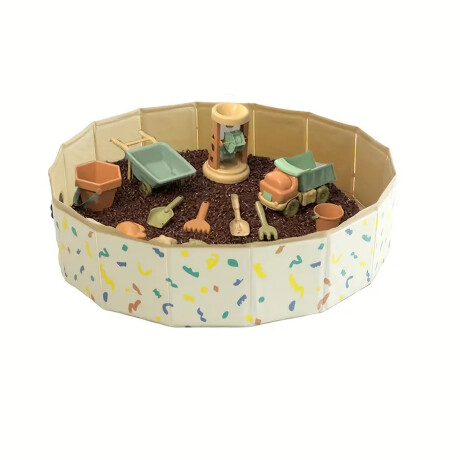 Piscina Plegable Multiuso 100x20cm PVC Fácil de Guardar Beige