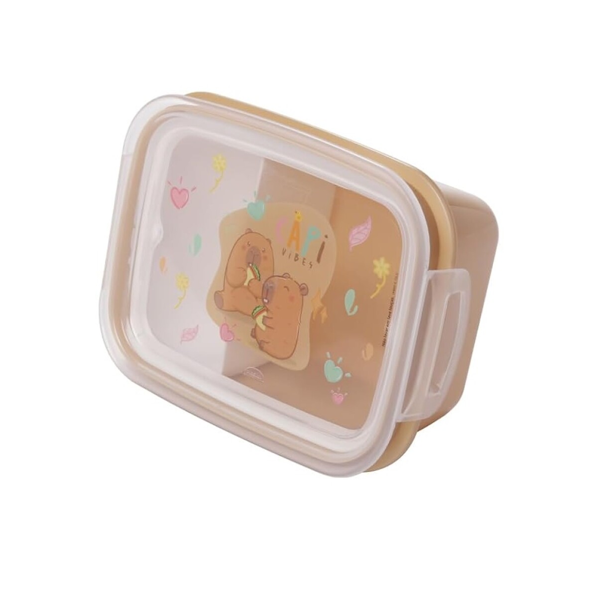 Tupper Plástico Carpincho 630 ml con Traba y Divisiones 