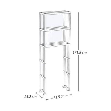Estantería Organizadora para Baño sobre Inodoro Rimax 3 Estantes Mocca