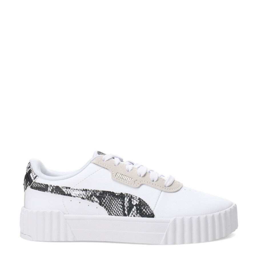 Championes de Mujer Puma Carina 3.0 Snake Chic Blanco - Negro - Gris