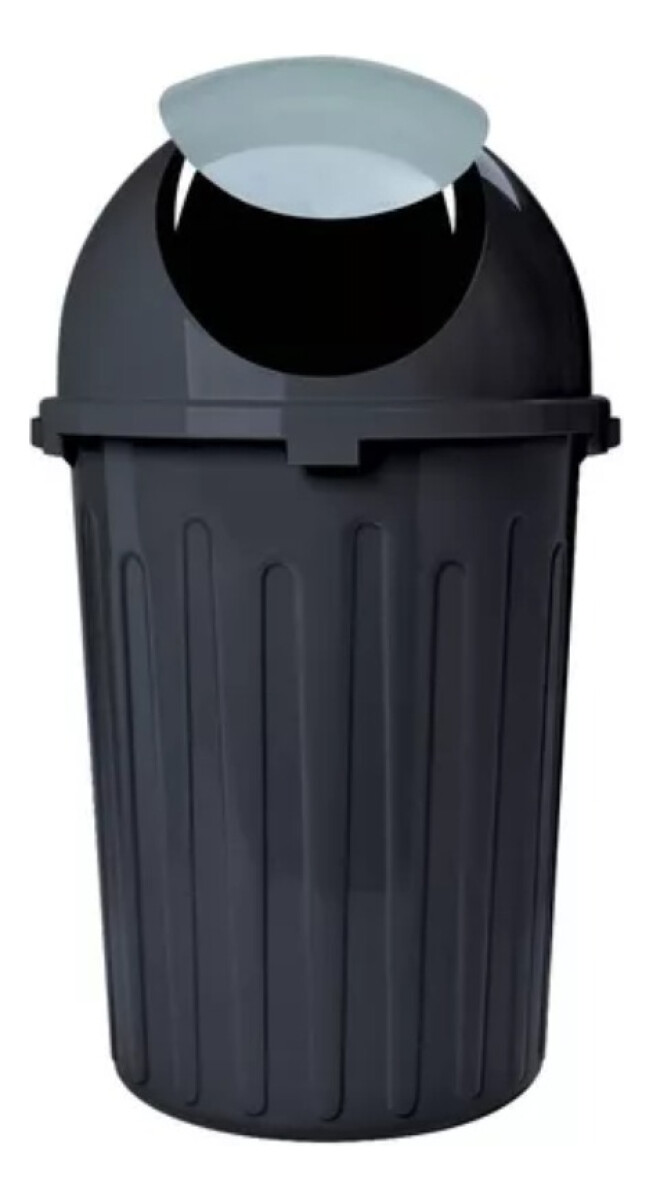 Papelera Basurero Cesto De Basura Tapa Vaiven 80lts Plastico - Negro 