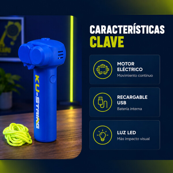 Lanzador de Cuerda Zipstring Recargable con Luz LED Azul 1