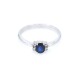 Anillo oro blanco 18k , zafiro y brillantes Anillo oro blanco 18k , zafiro y brillantes