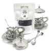 Set de té para dos personas metal Plateado