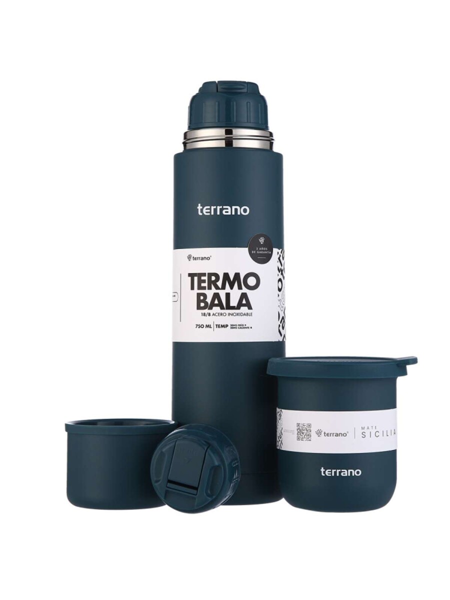 Kit Acero Bala - 750Ml + Mate Sicilia - Petróleo 