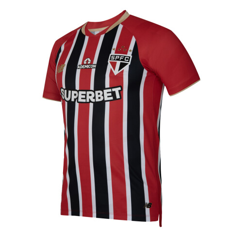 Remera New Balance de Hombre - NB SPFC 2025 - MT831835AWY RED/WHITE/BLACK
