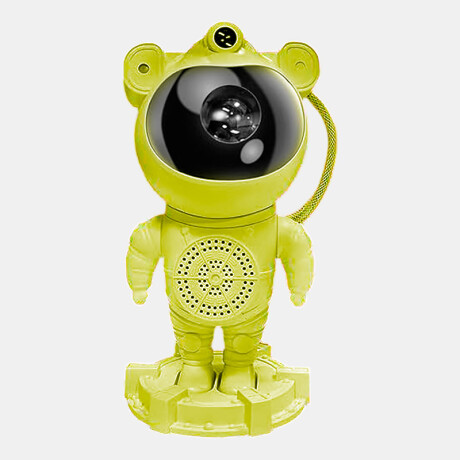Lámpara Astronauta Proyector De Estrellas 360° Galaxia Aurora Nebulosa Amarillo