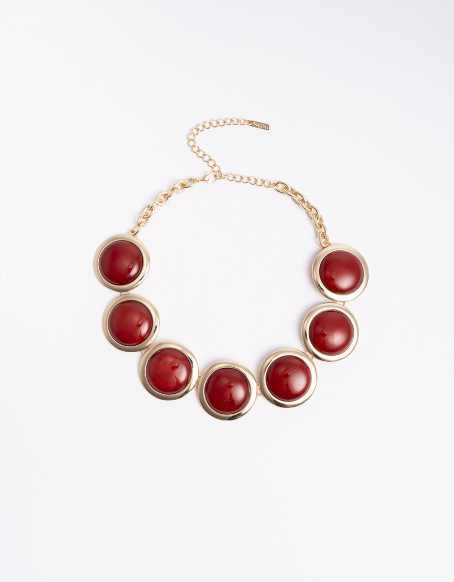 Collar Corto Metal Resina 