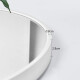 Espejo Redondo Circular 50 Cm Marco Hierro Negro Blanco