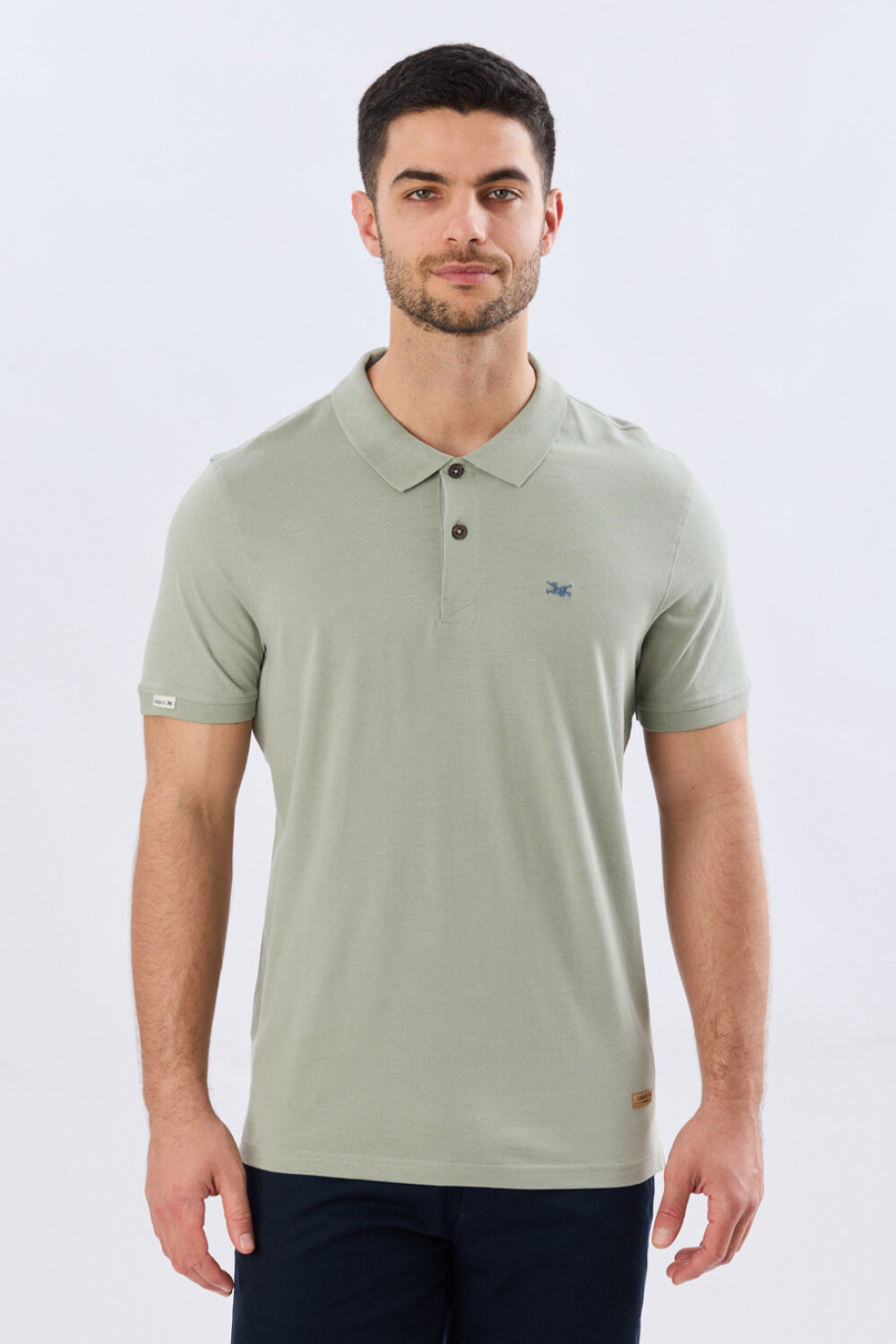 REMERA POLO LISA JERSEY Pistacho