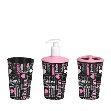 SET HEREVIN BAÑO 3PCS PLASICO FASHION VASO PORTA CEPILLO SET HEREVIN BAÑO 3PCS PLASICO FASHION VASO PORTA CEPILLO