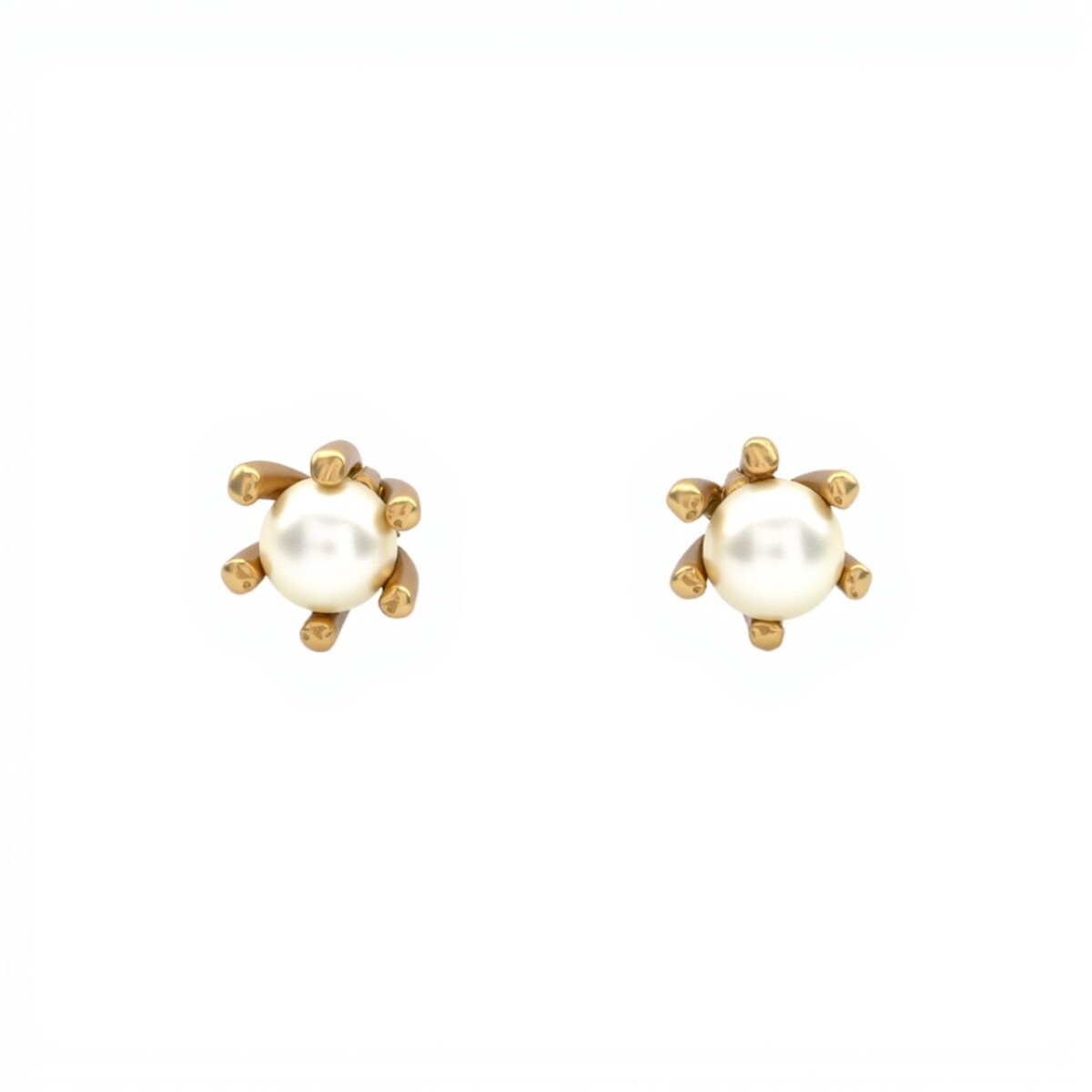 Caravanas Perlas- Oro bajo - Perla española- CA8401 - conperla 