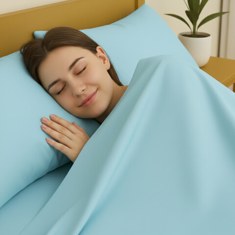 Juego De Sabanas 2 Plazas Toque Algodón Sommier Lisa Celeste Juego De Sabanas 2 Plazas Toque Algodón Sommier Lisa Celeste