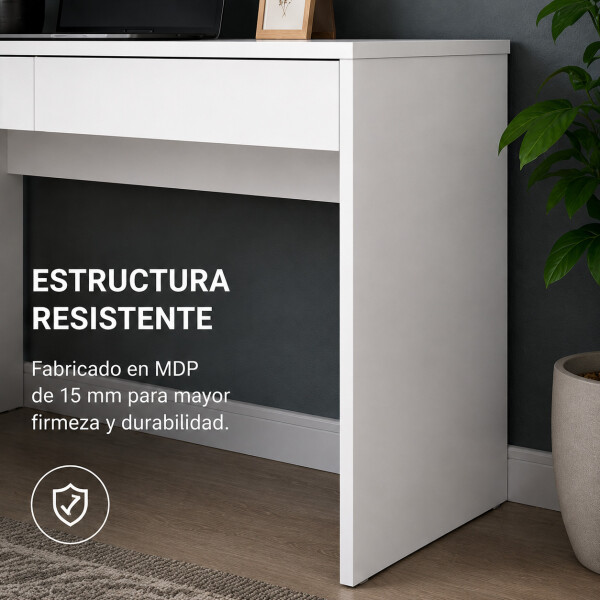 Escritorio Mesa ComboHome 120 Cm 2 Cajones Calidad Premium Blanco 1
