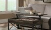 Mesa Ratona Articulada - Sauder - Linea Steel River Marrón Oscuro