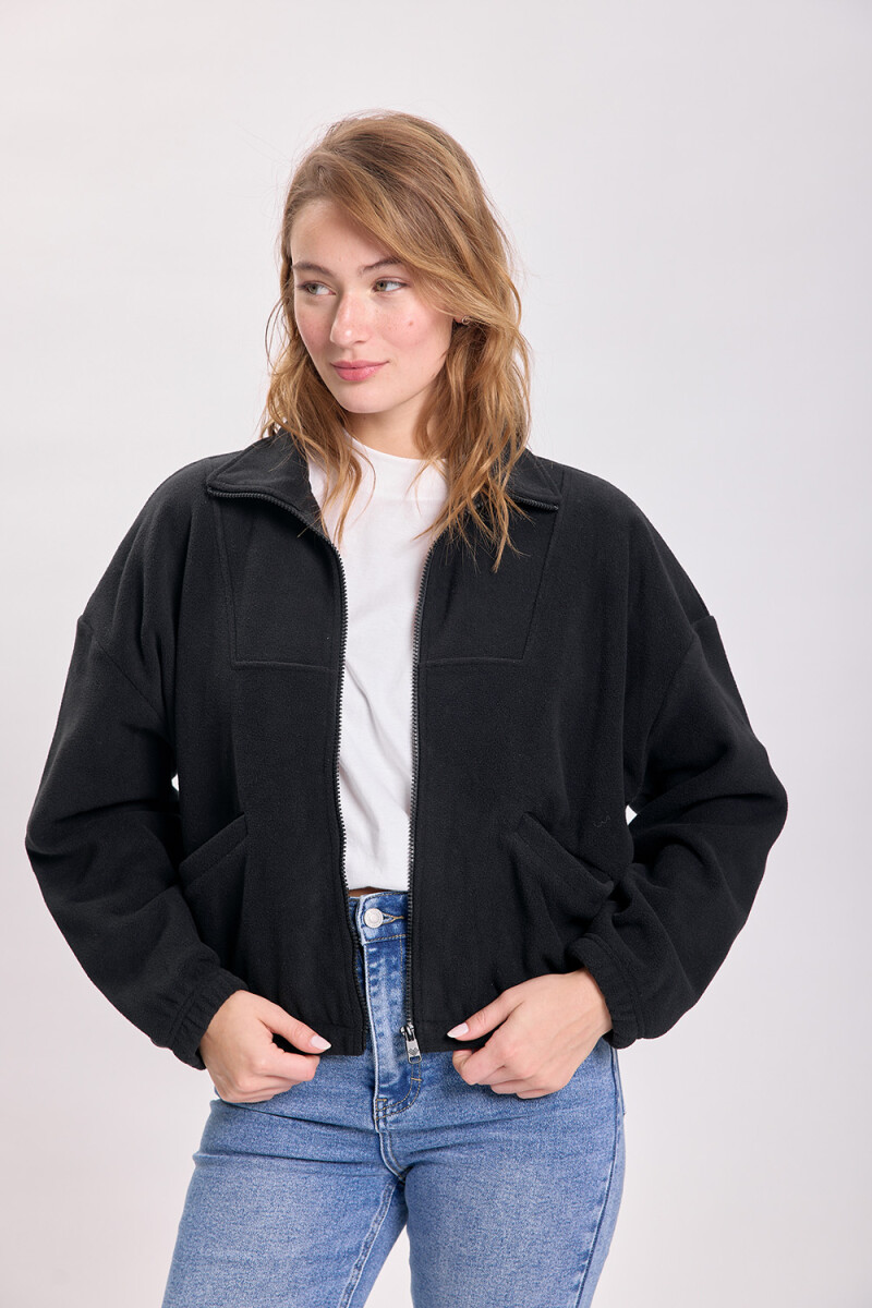 Campera polar Negro