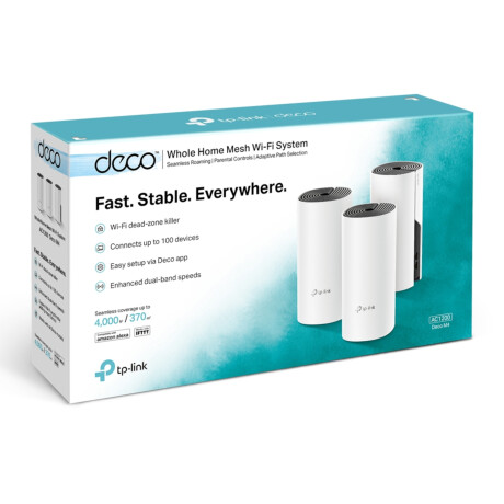 Tp-link - Deco M4 Pack X3. Router Mesh. Wifi Inteligente. Doble Banda. Hasta 100 Dispositivos. Redes 001