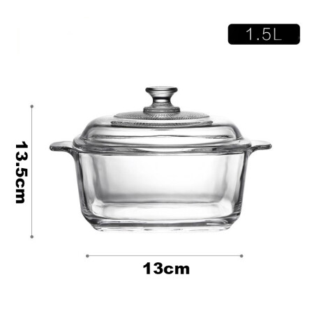 Cacerola Vidrio C/Tapa 1.5L Cacerola Vidrio C/Tapa 1.5L