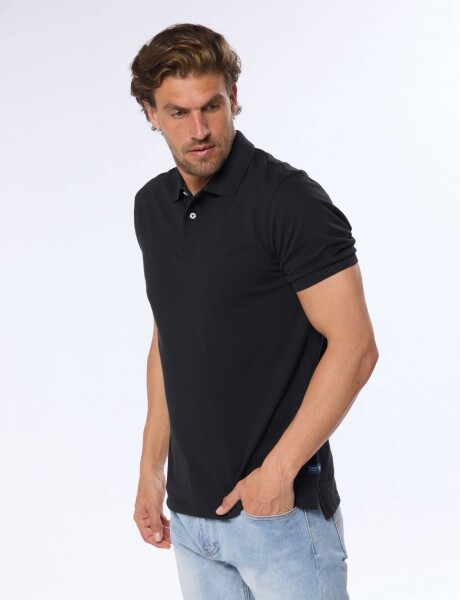 REMERA POLO PIQUE Negro